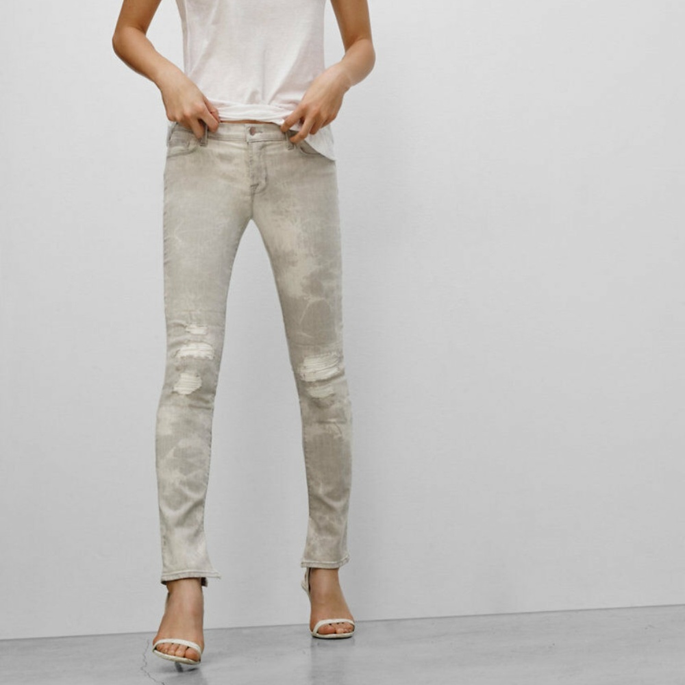 J BRAND JEANS Rail FAME Tie Dye DISTRESS